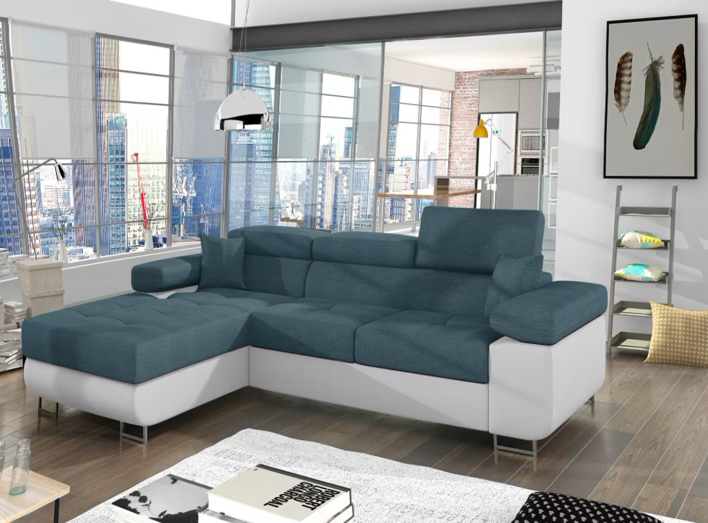 Edinburgh Mini Corner Sofa Bed with Storage O86/S17