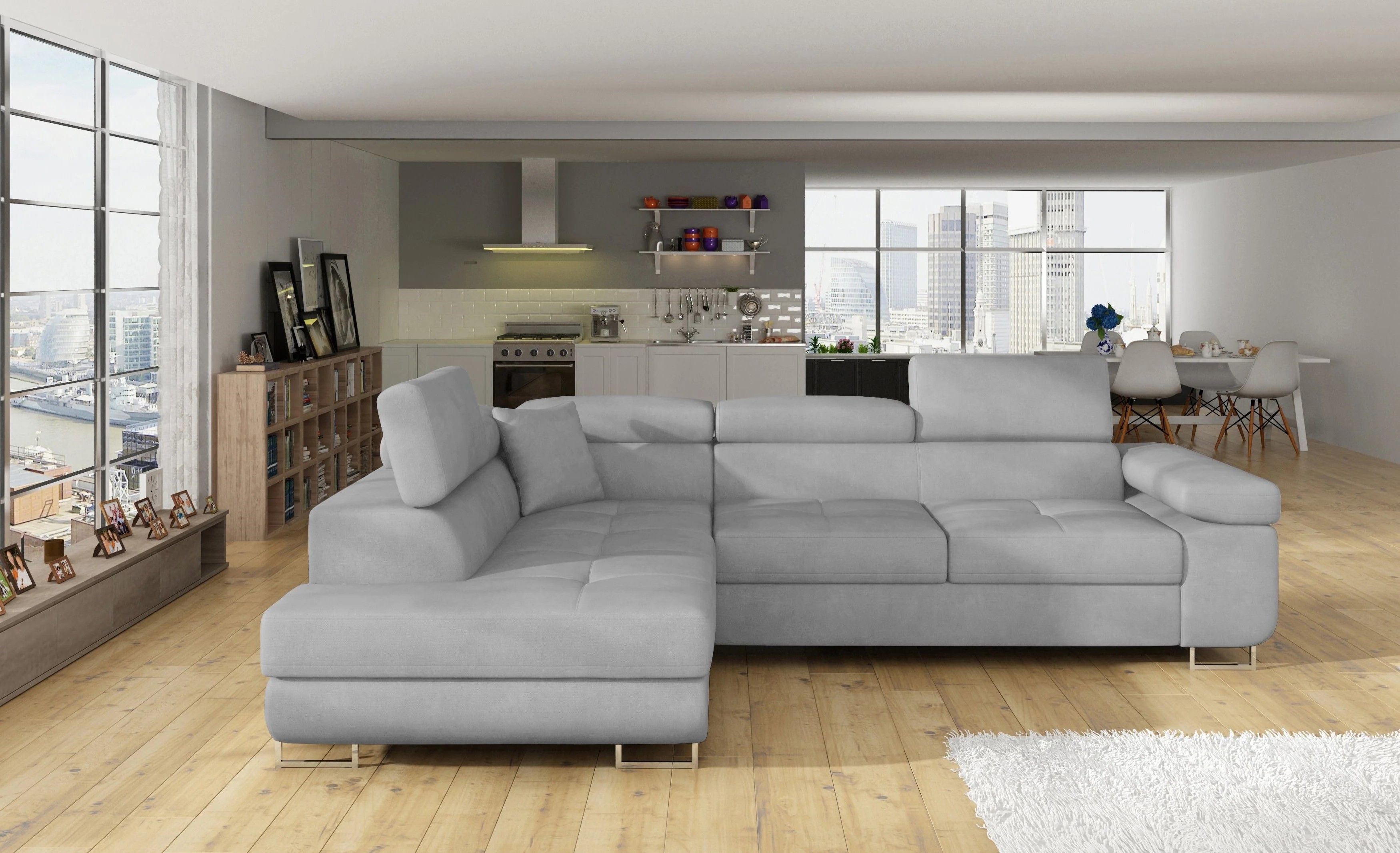 Glasgow Corner Sofa Bed with Storage P05