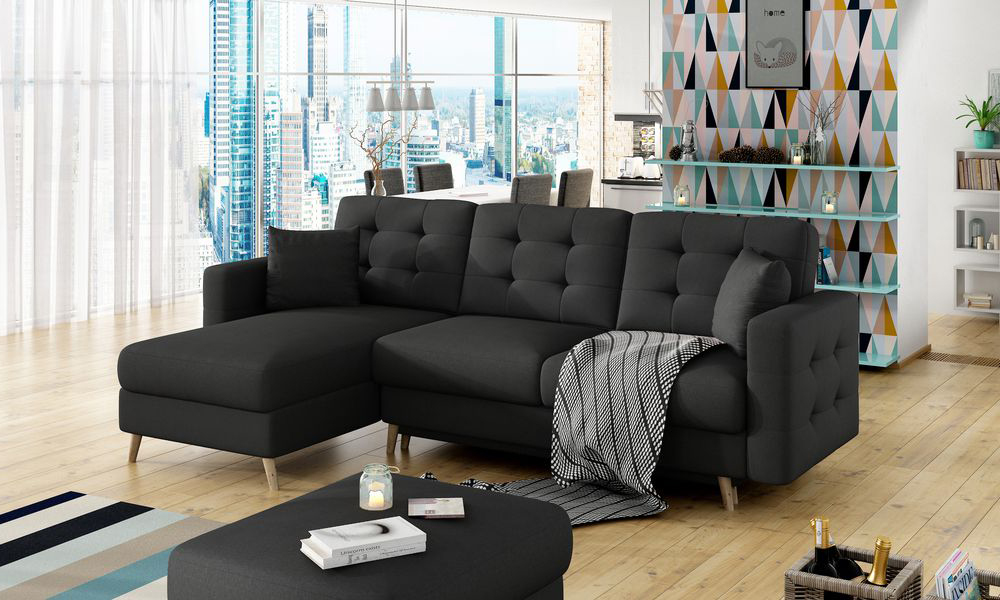 SereneLounge Corner Sleeper With Storage K07