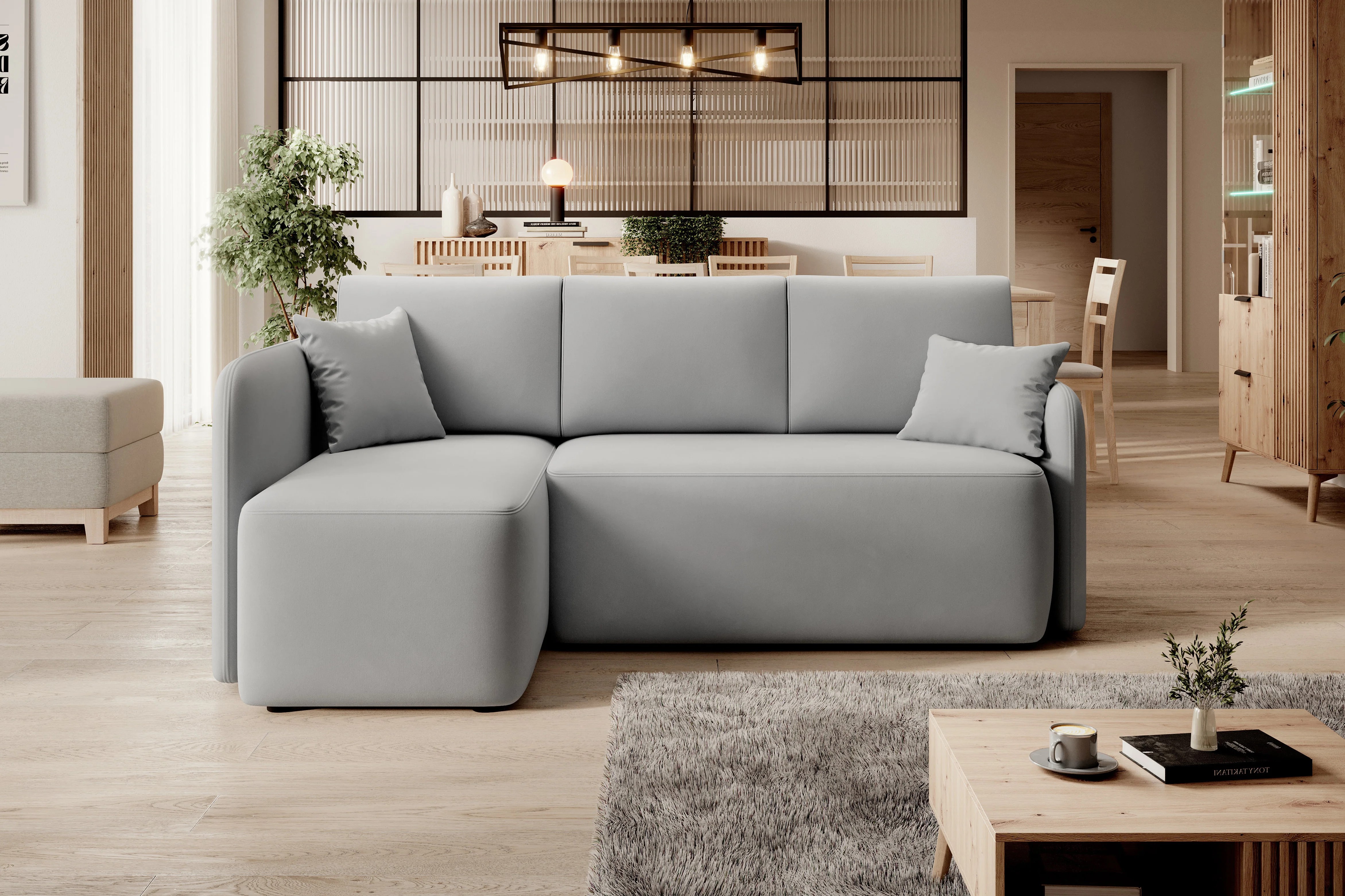 CloudEase Corner Sofa Bed with Storage SL04