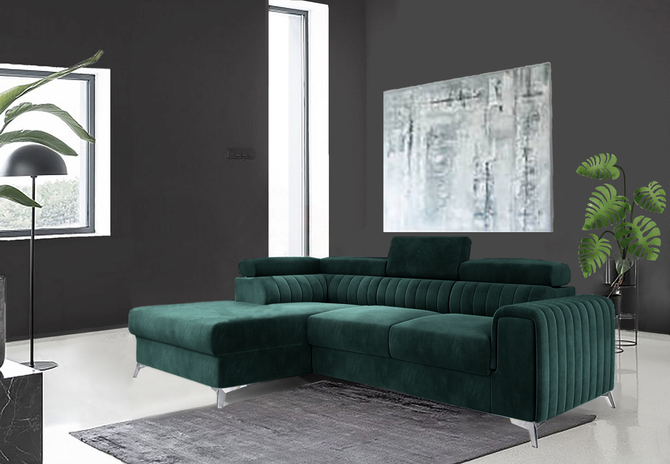 Leicester Mini Corner Sofa bed with Storage M37