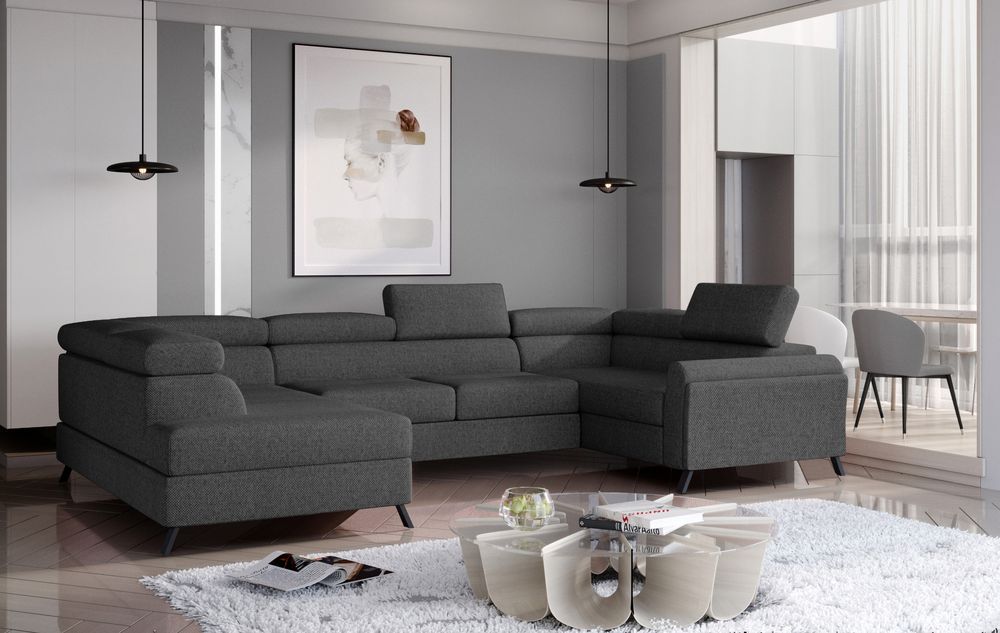 SleepBliss U Shaped Convertible Couch with Storage i96