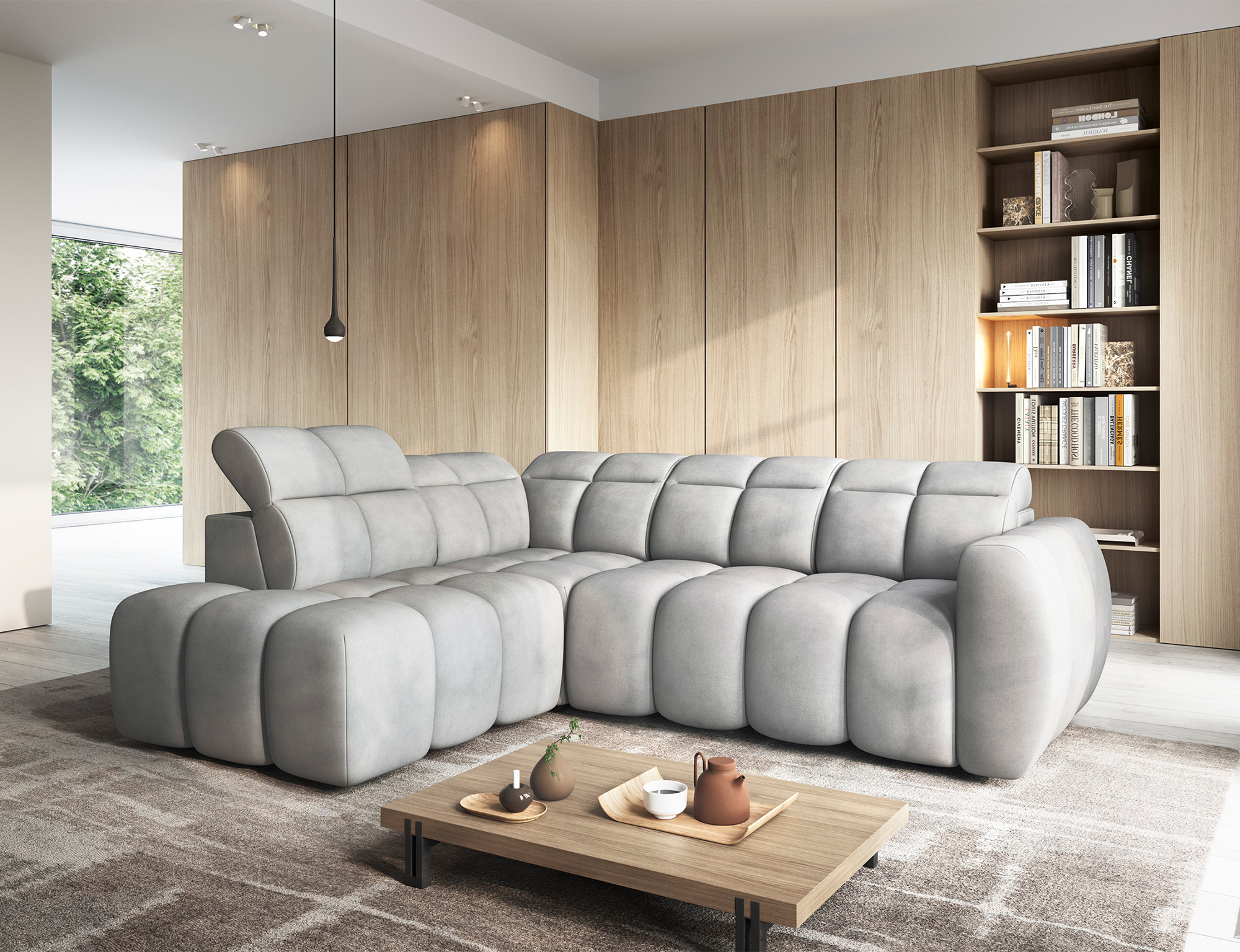 Kiki Electric Corner Sofa Bed with Storage SL04