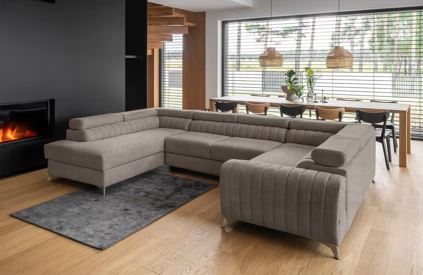 Leicester U Shaped Sofa bed with Storage PC07