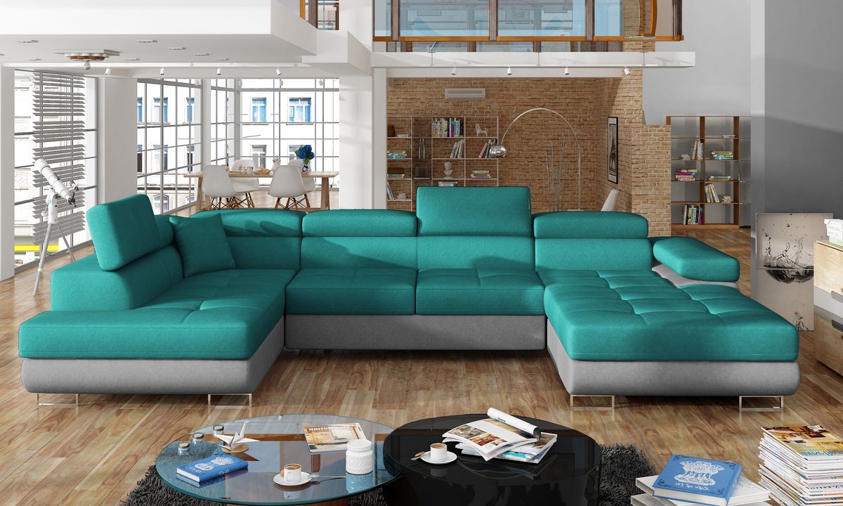 Bristol U Shaped Sofa Bed with Storage D85/D90