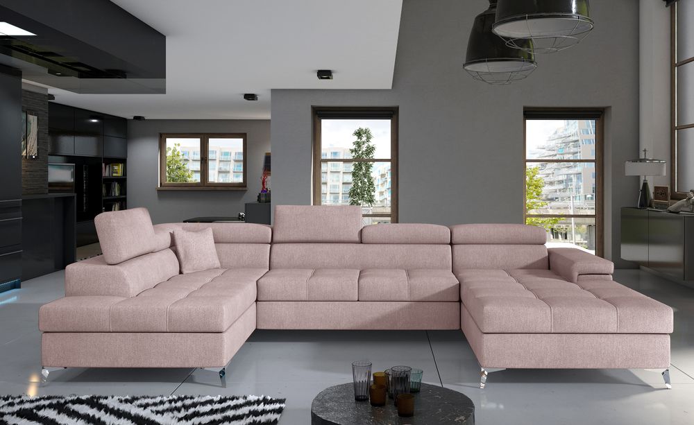 DreamScape U Shaped Sofa Bed with Storage O91