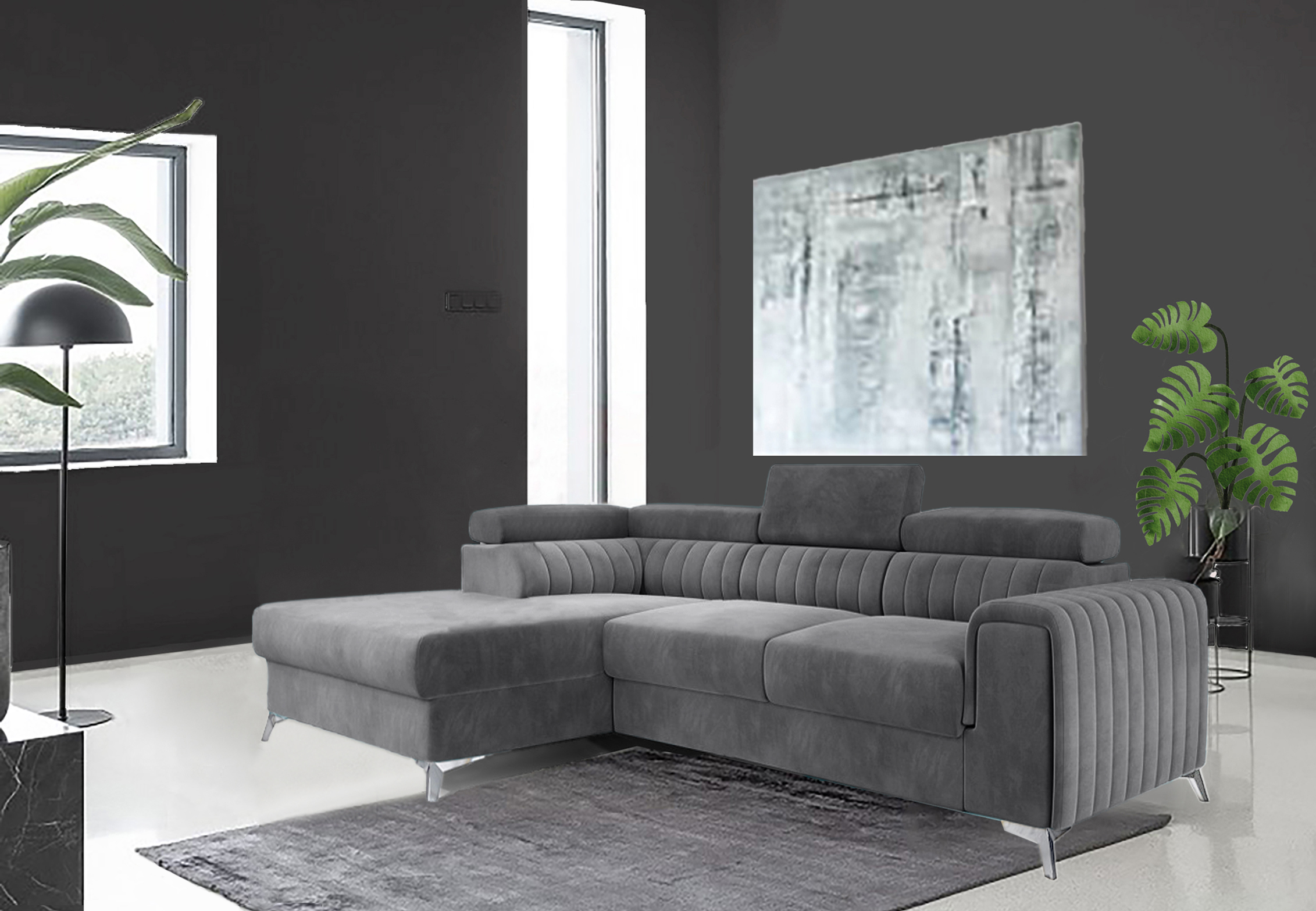 Leicester Mini Corner Sofa bed with Storage M85