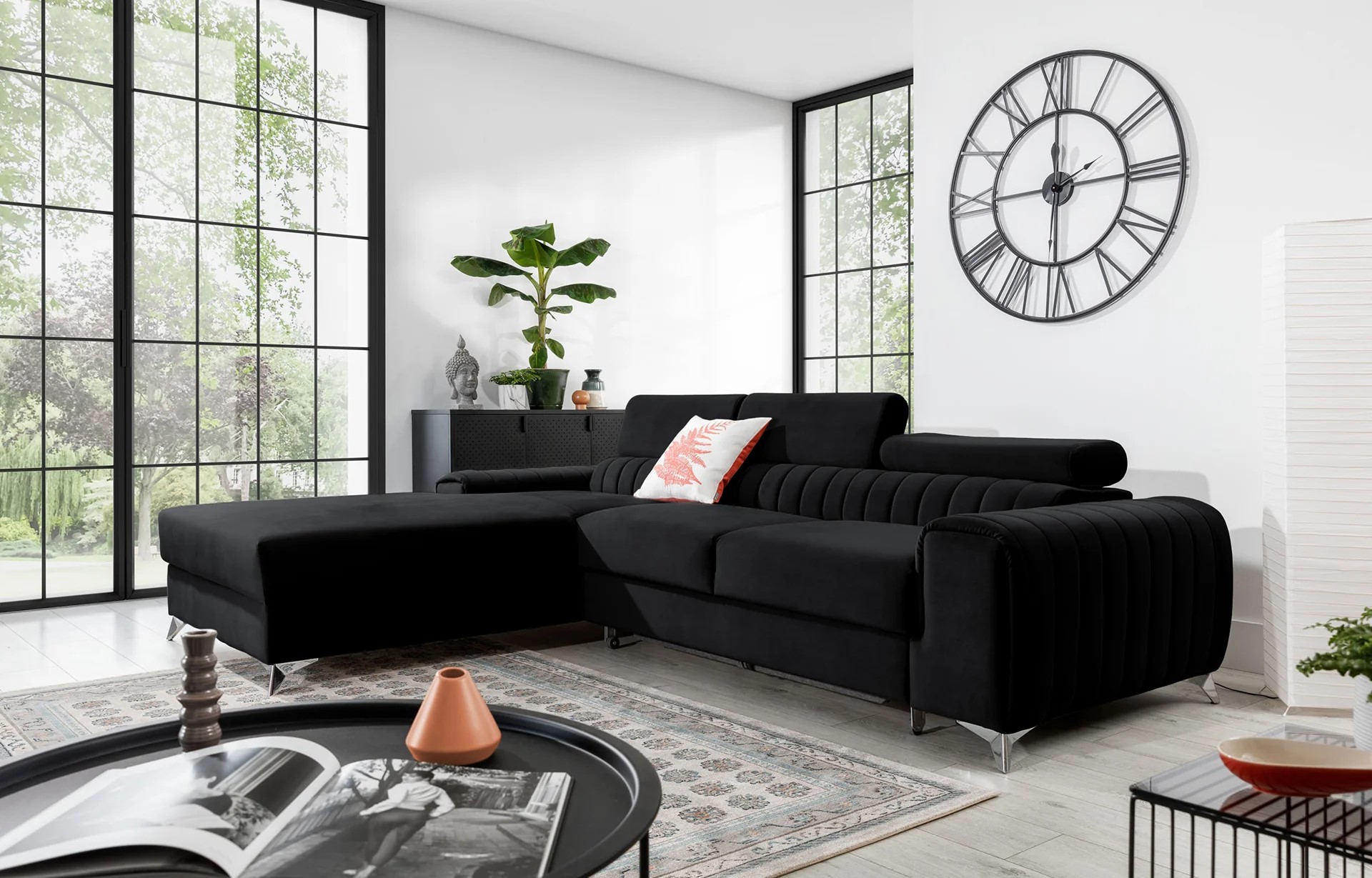 Melton Corner Sofa Bed with Storage VM10