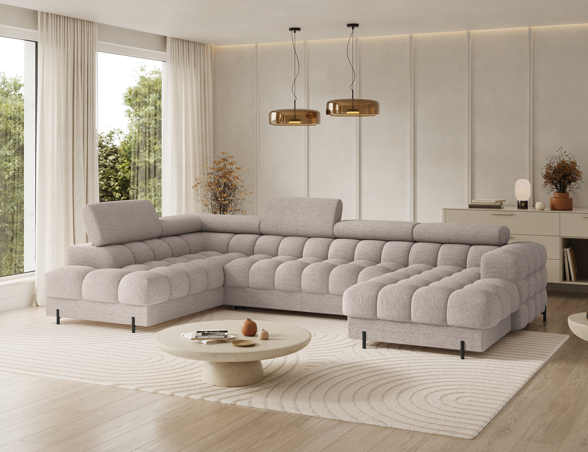 Momentum U Shaped Sofa bed with Storage RY18