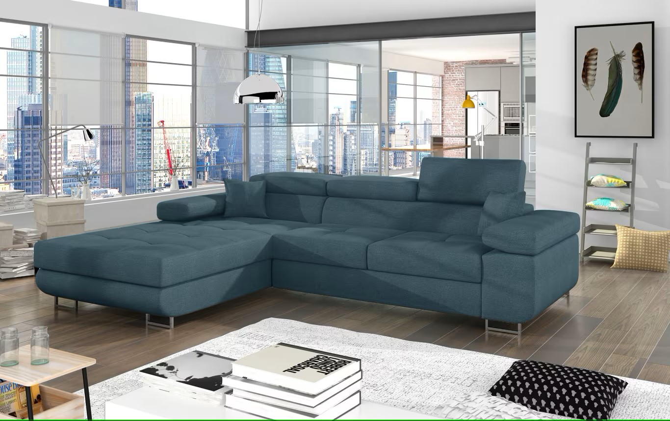 Edinburgh Corner Sofa Bed with Storage O86