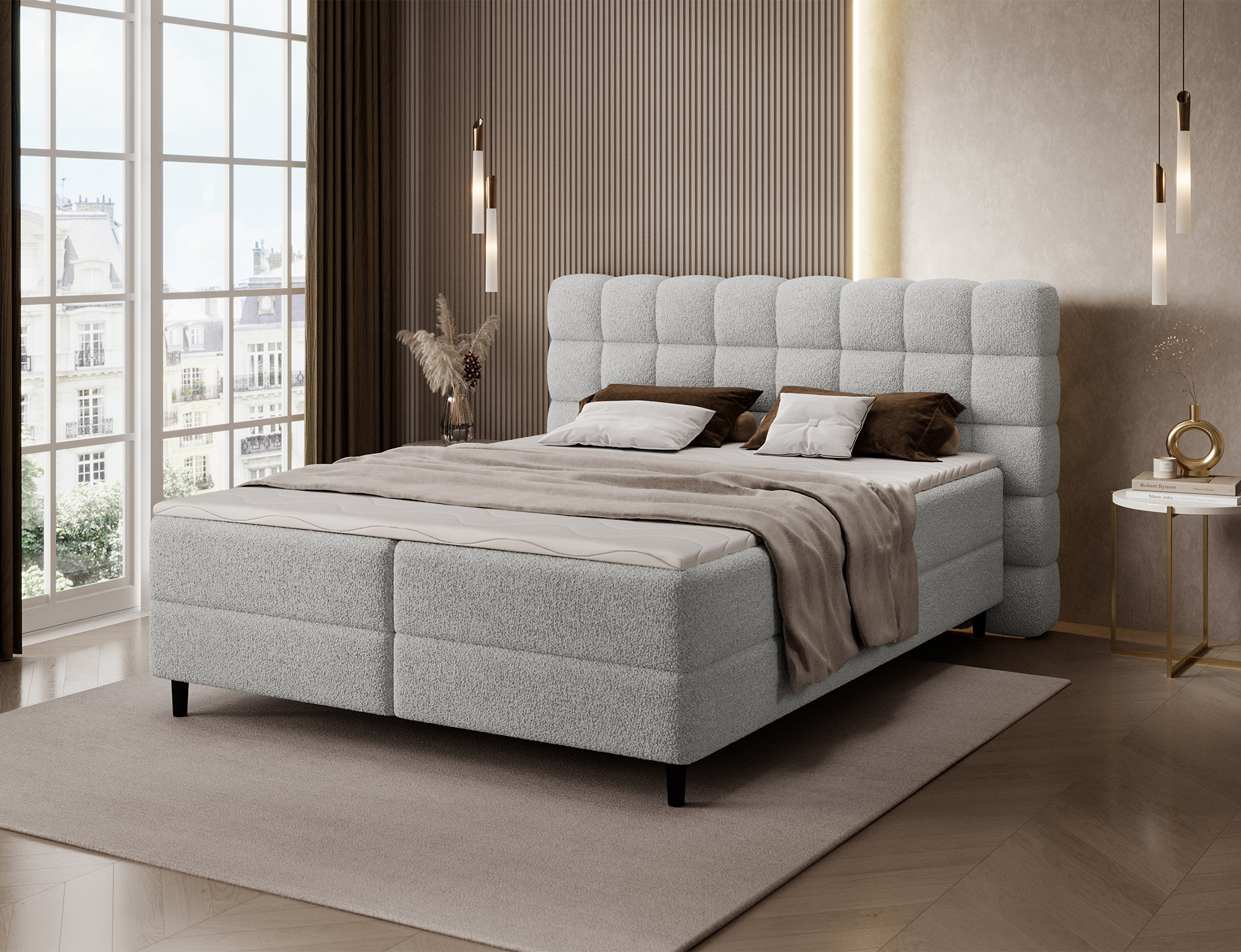 Fancy Spring Box Bed with Storage RY04