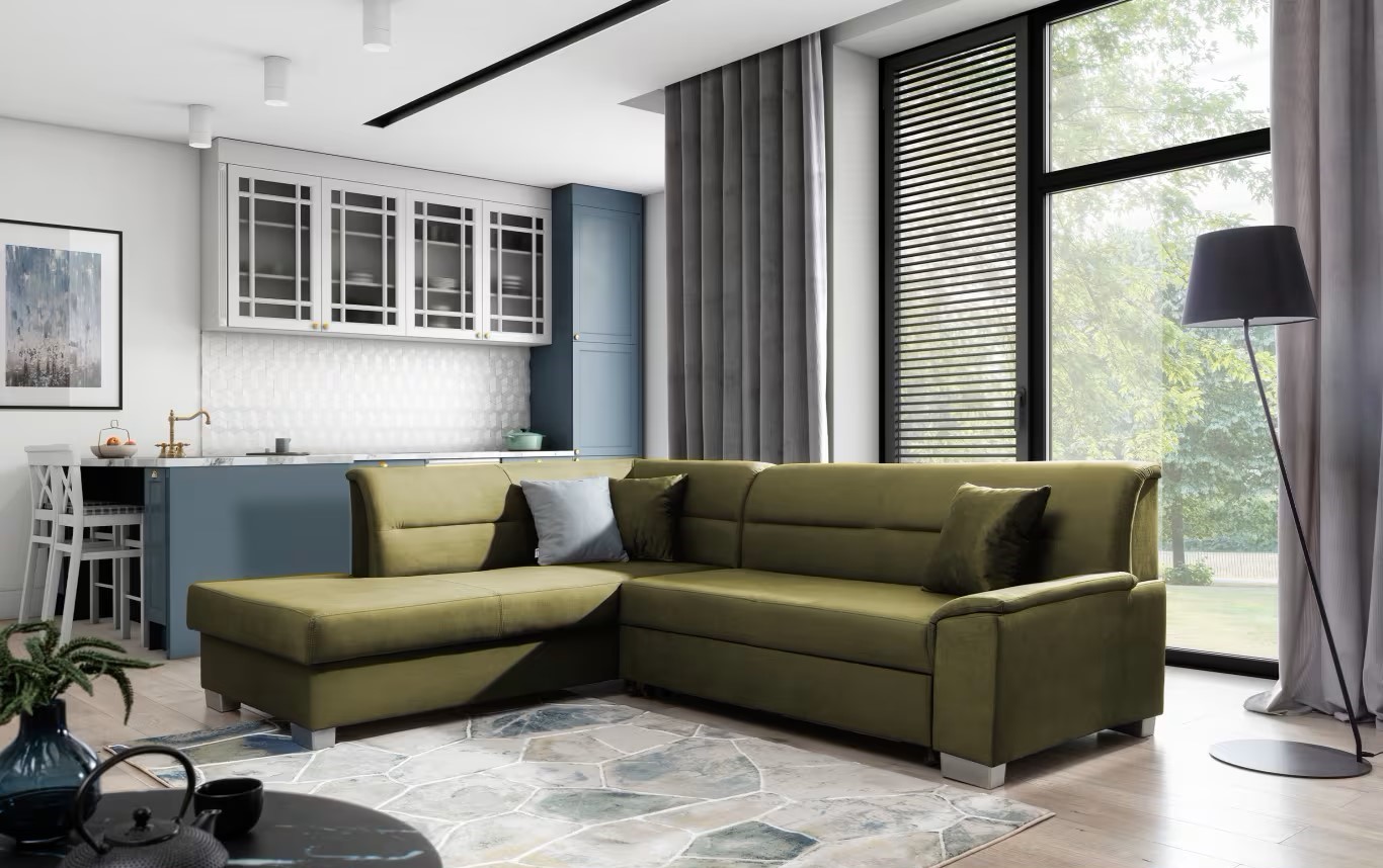 ZenRest Corner Sofa Bed with Storage M38