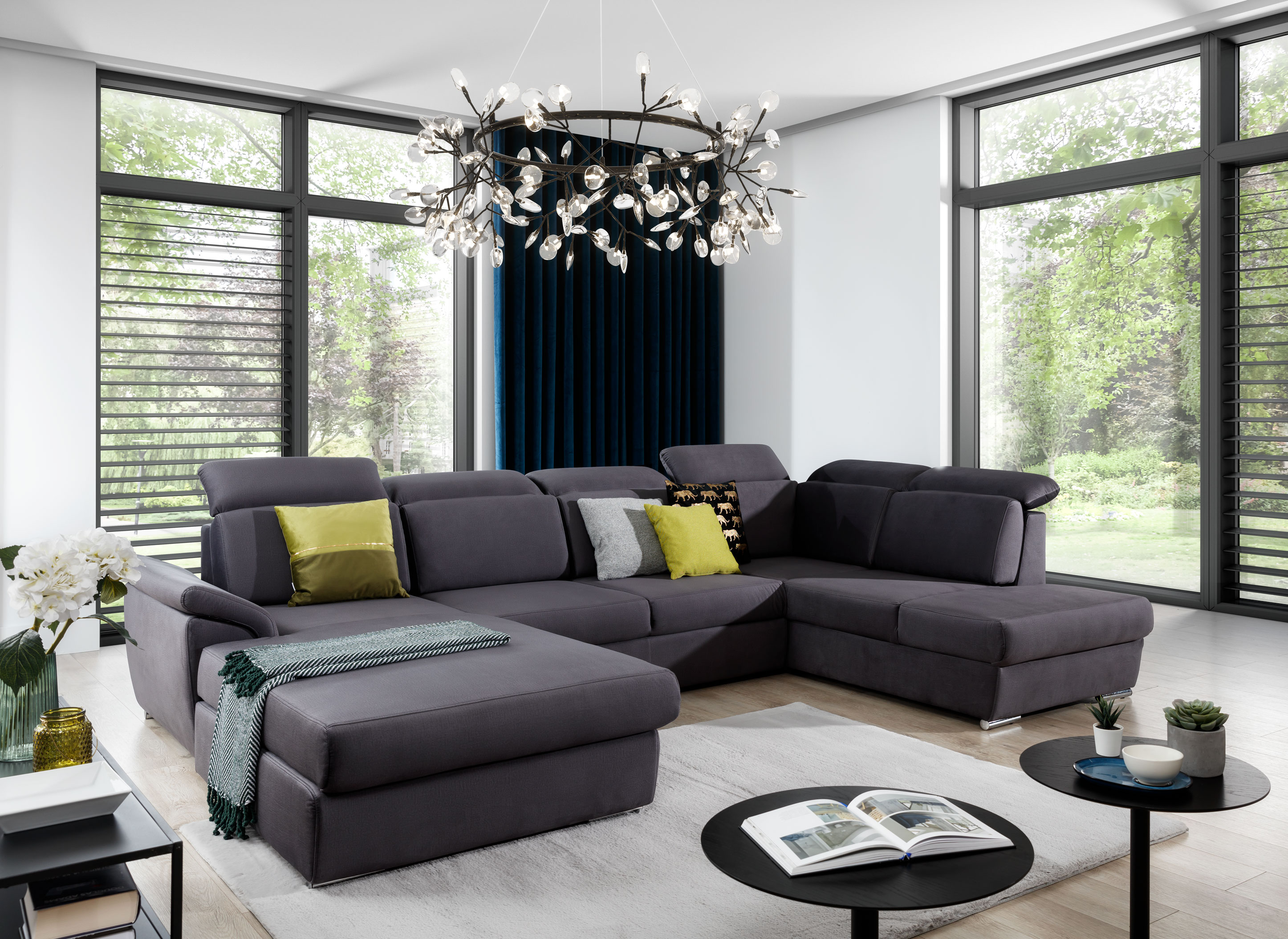 TranquilHaven U Shaped Sleeper with Storage M97