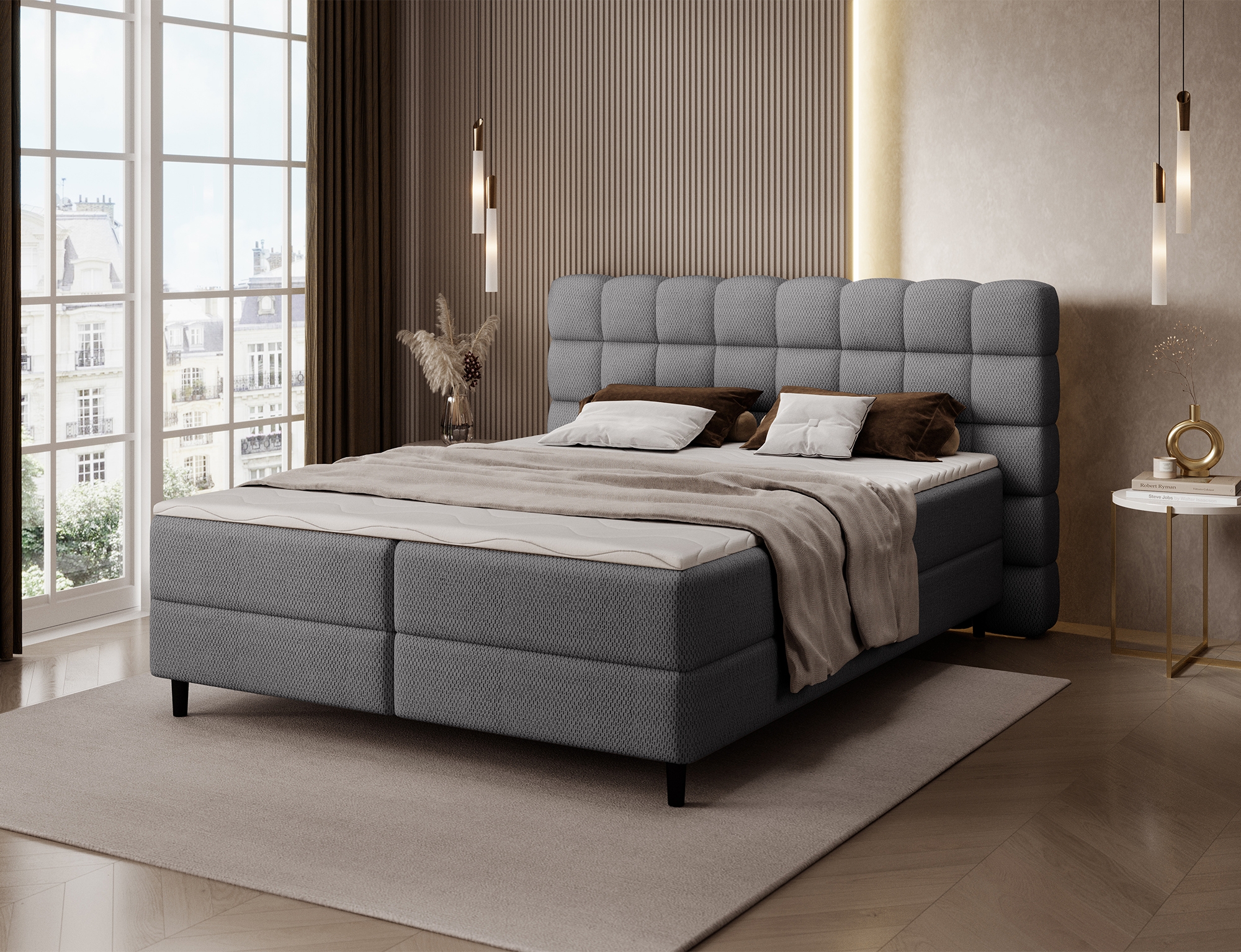 Fancy Spring Box Bed with Storage CL05