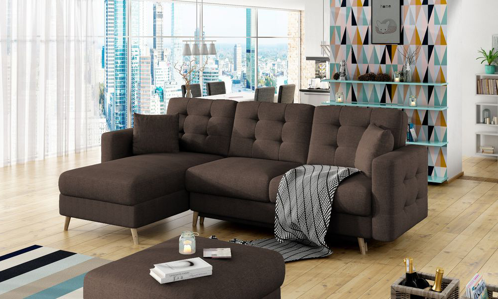 SereneLounge Corner Sleeper With Storage S16