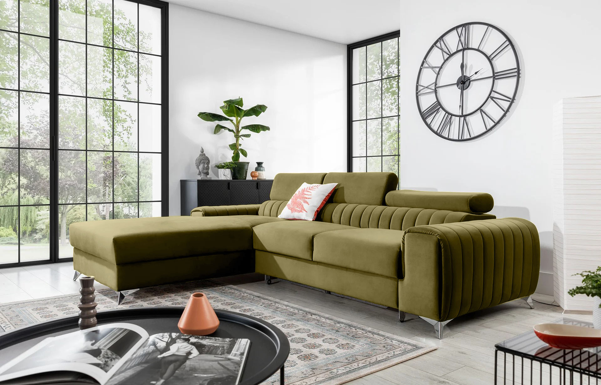Melton Corner Sofa Bed with Storage N33