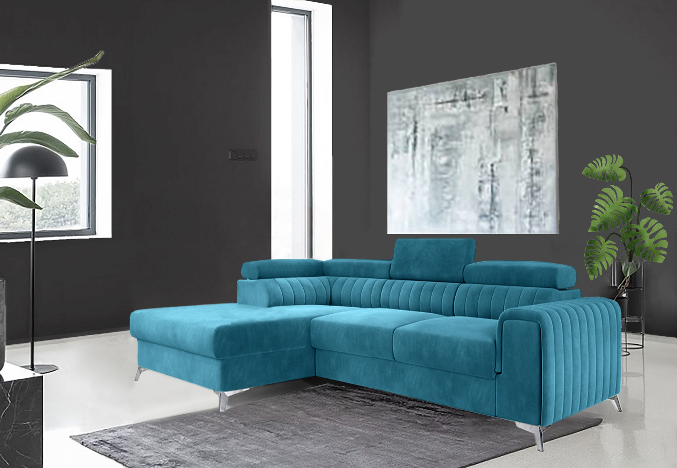 Leicester Mini Corner Sofa bed with Storage K13