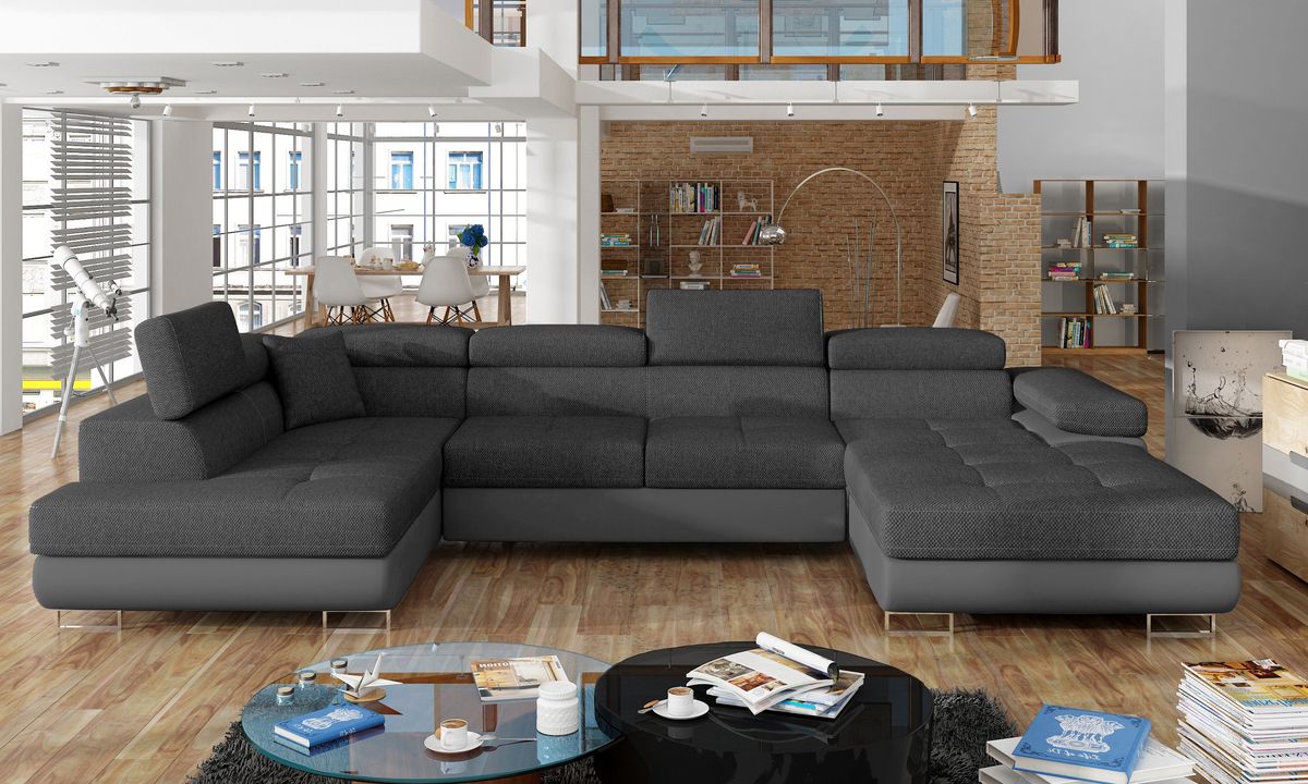 Bristol U Shaped Sofa Bed with Storage i96/S29