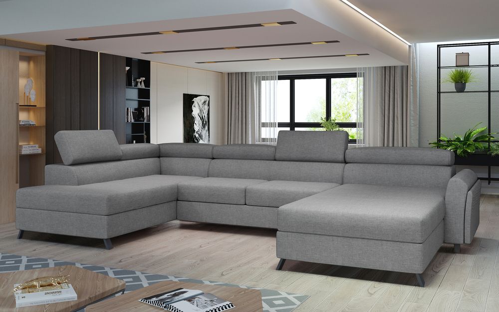 BlissfulComfort U Shaped Sleeper with Storage S21