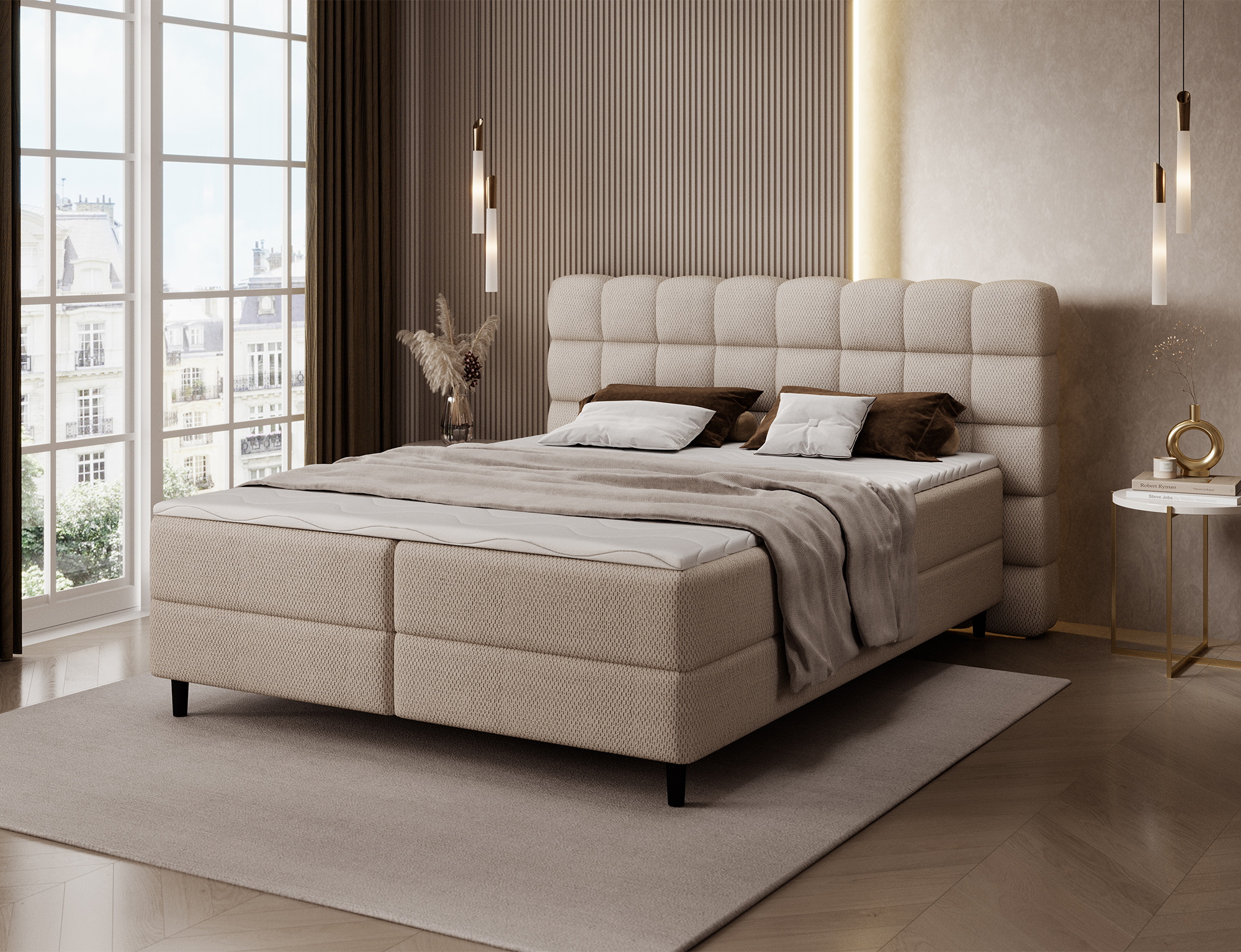 Fancy Spring Box Bed with Storage CL18