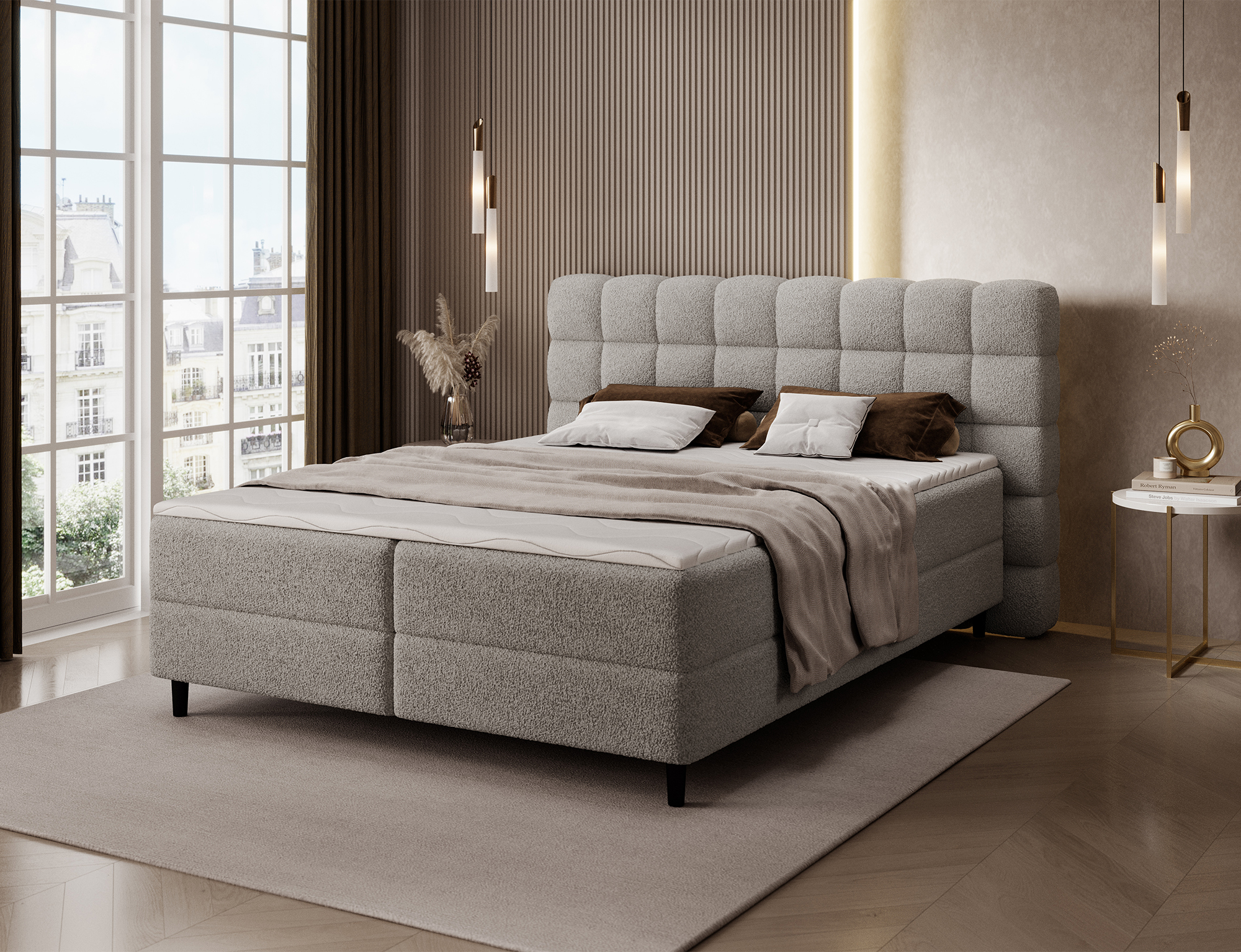 Fancy Spring Box Bed with Storage RY20