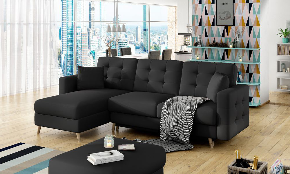 SereneLounge Corner Sleeper With Storage S11
