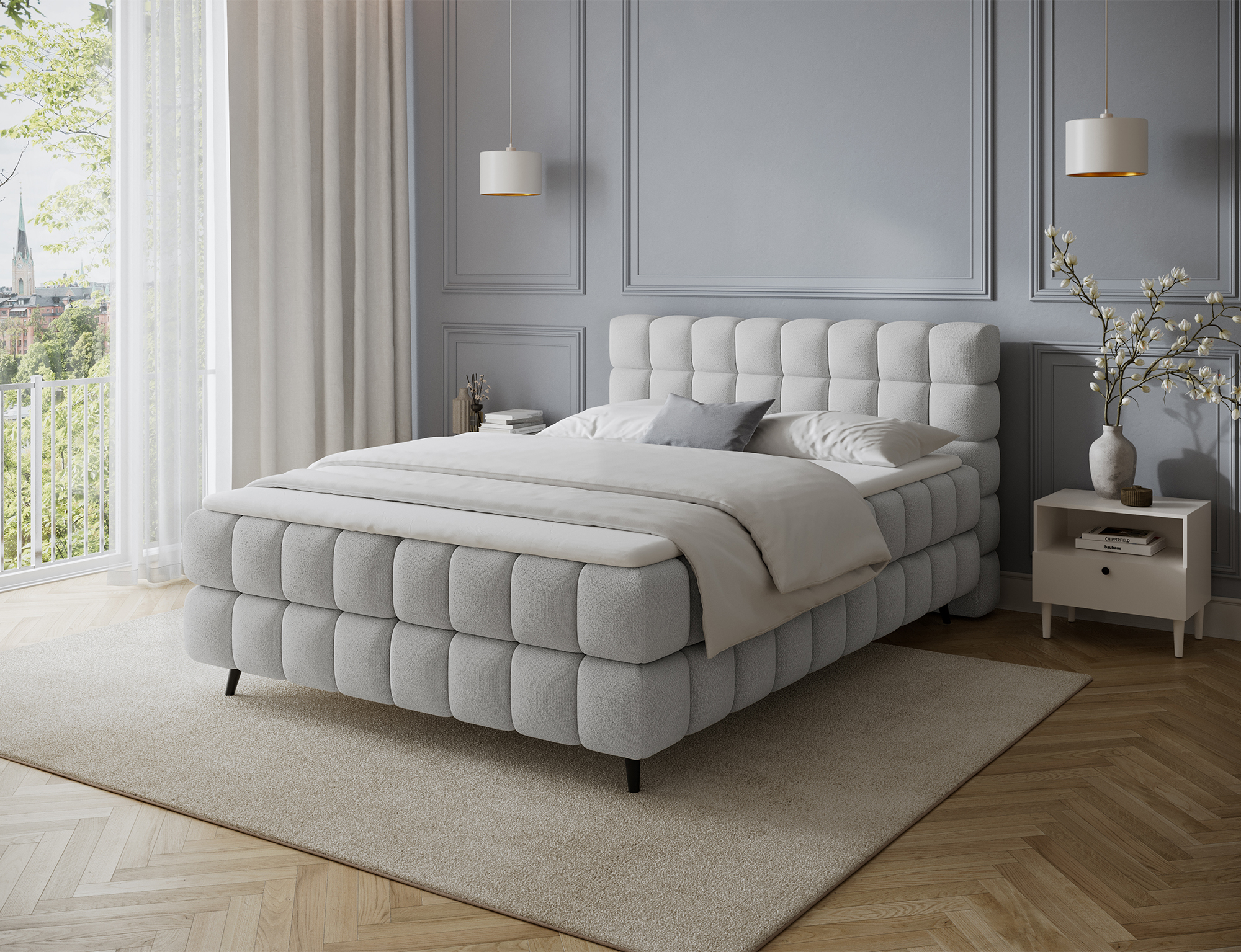 Top Spring Box Bed with Storage TN03