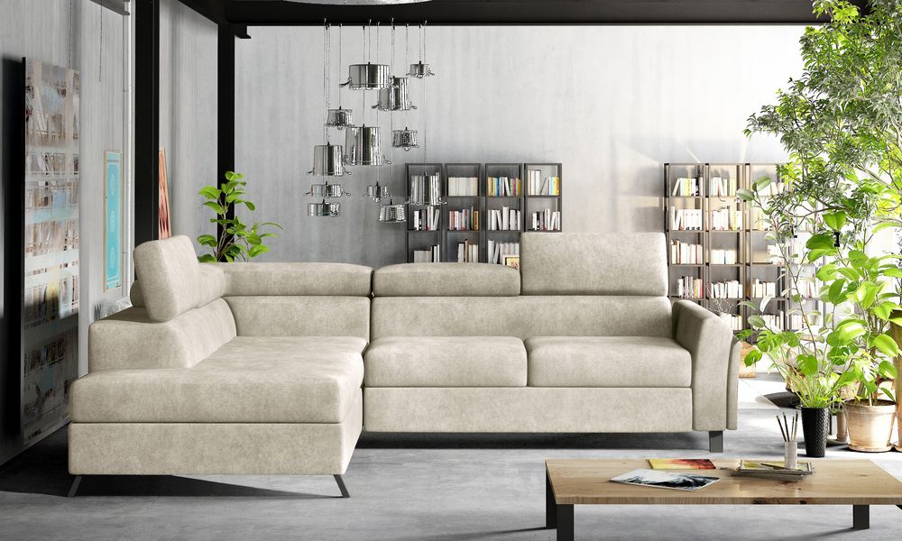 BlissfulComfort Corner Sleeper with Storage D21